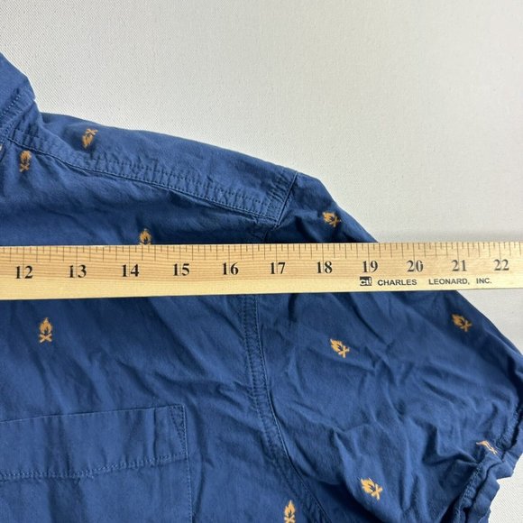 The North Face Baytrail Mens Size XL Blue Short Sleeve Button Up Campfire Shirt - Picture 9 of 10